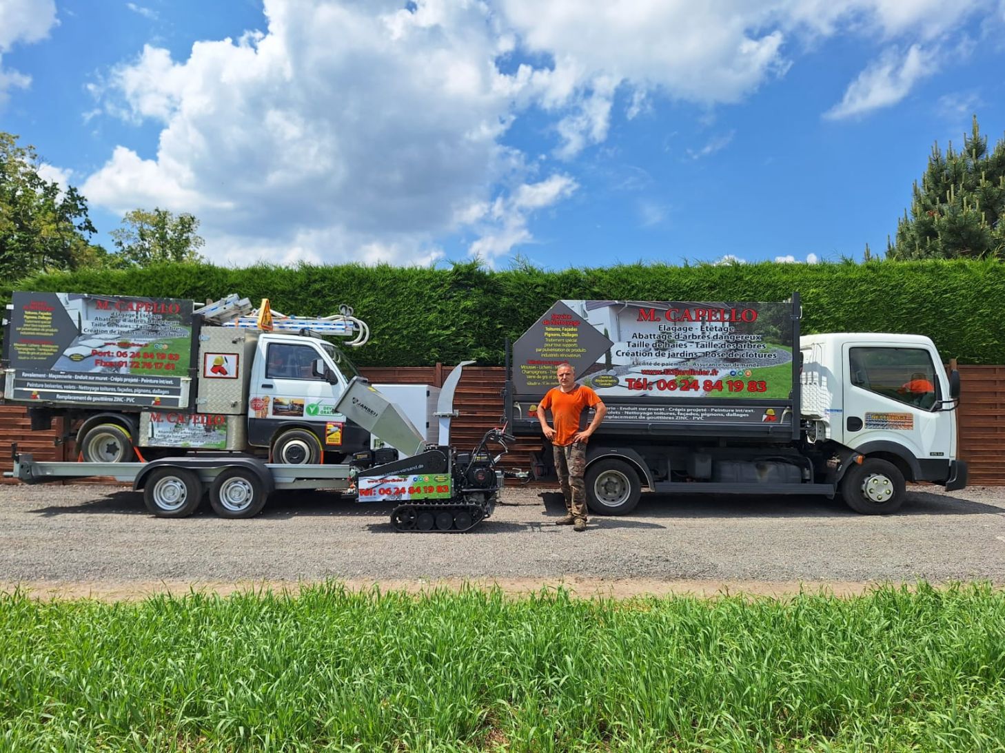 Emile CAPELLO, jardinier professionnel, 78 et 95, élagage, débroussaillage, pose de gazon, de clôture,